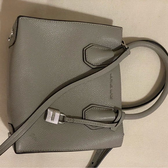 Michael Kors - Small Leather Handle Bag - Grey - Picture 5 of 8